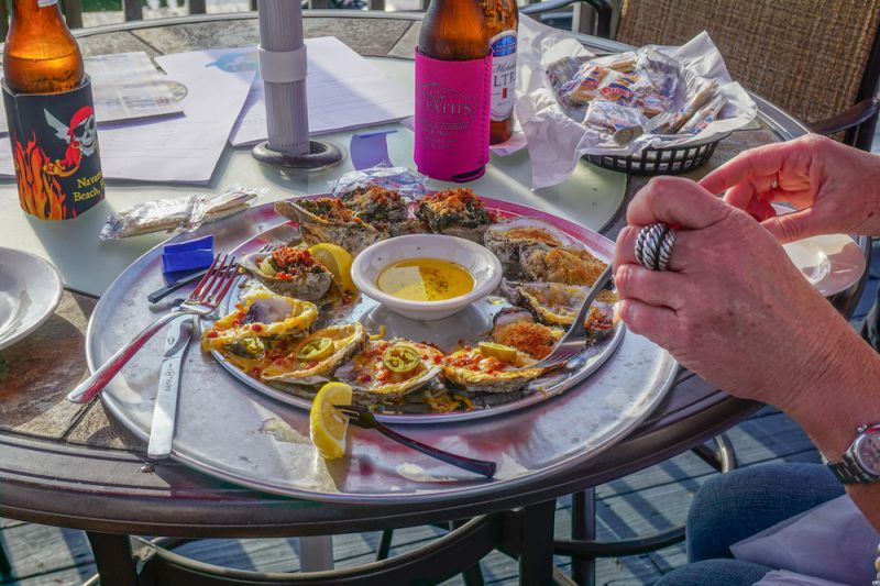Plate of oysters